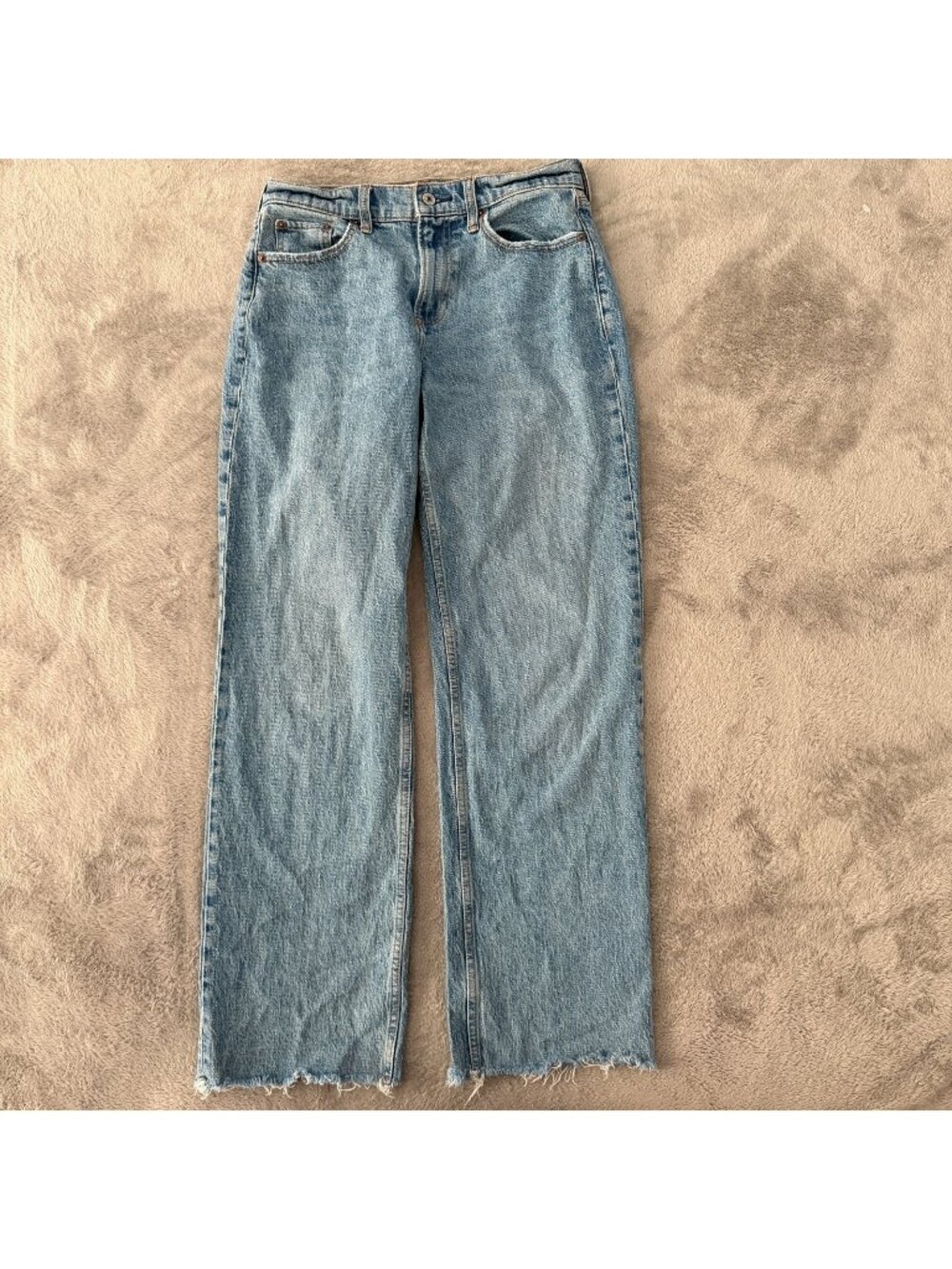 Abercrombie & Fitch The Baggy Low Rise Jeans Womens size 25 Regular Straight